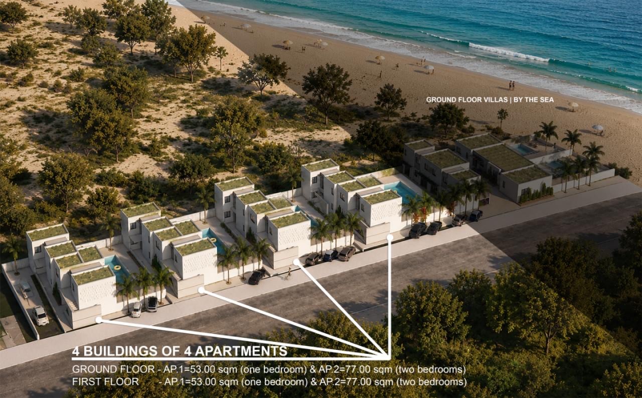 Gerani Beach Residences masterplan 2 beachfront villas + 4 κτίρια 4 διαμερισμάτων