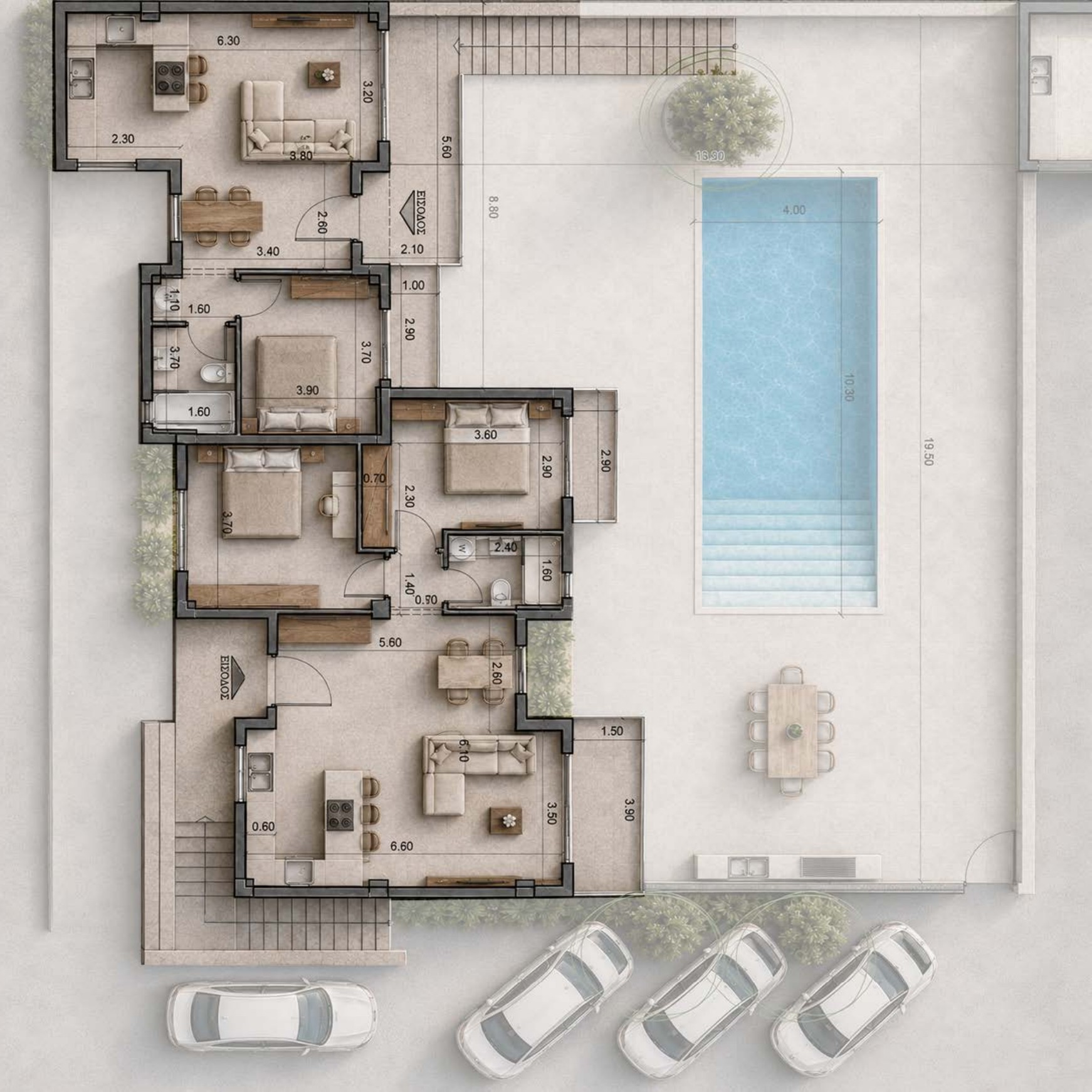 Type B first floor plan